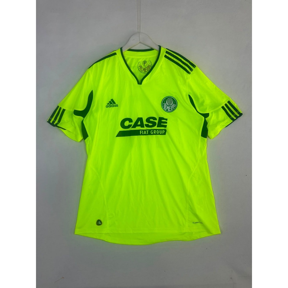 Adidas Palmeiras Fluorescent Yellow ClimaCool Soccer Jersey Fiat 10 Mens XL